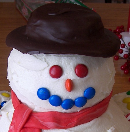 Snowman Cake - Maria's Mixing Bowl Snowman Cake