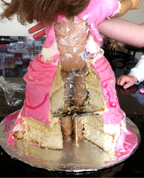 american girl doll cake cutaway
