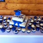 cake grad blue
